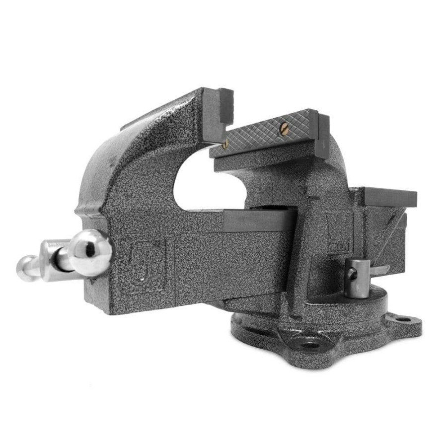 Tools * | 5 In. Heavy-Duty Cast Iron Bench Vise With Swivel Base By Wen