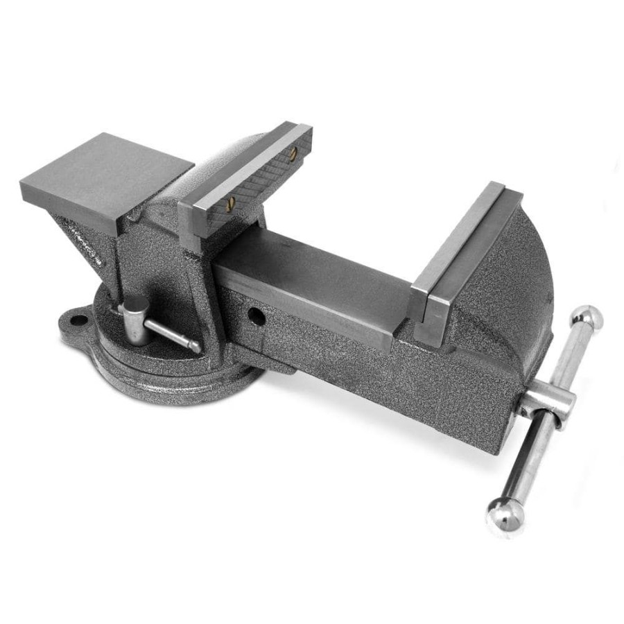 Tools * | 5 In. Heavy-Duty Cast Iron Bench Vise With Swivel Base By Wen