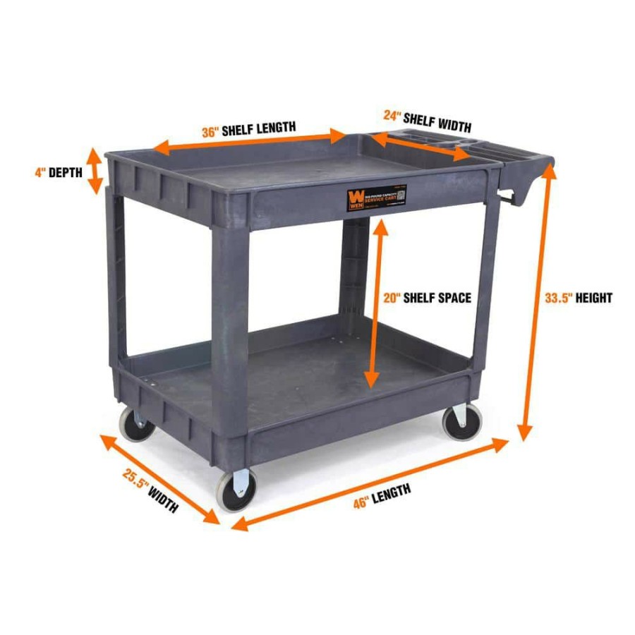 Tools * | 500 Lbs. Capacity 46 In. X 25.5 In. Service Utility Cart By Wen