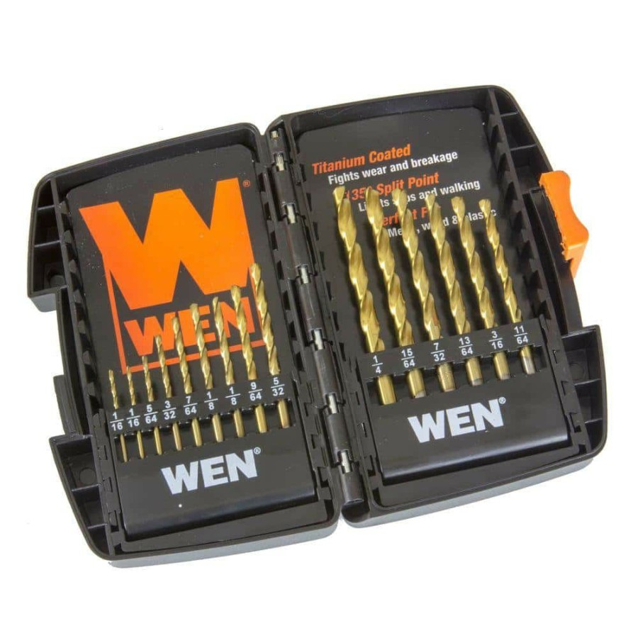 Tools * | Titanium-Coated Drill Bit Set (15-Piece) By Wen