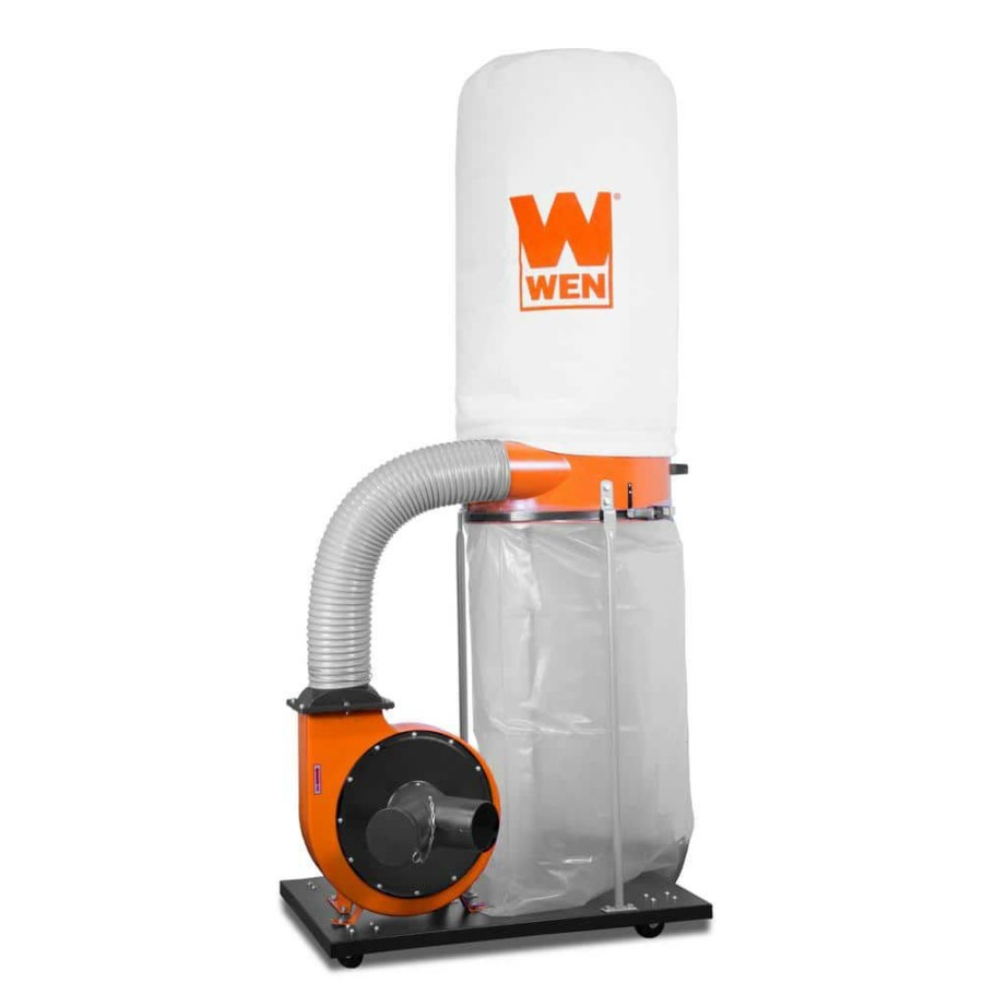 Tools * | 1,300 Cfm 14 Amp 50 Gal. 5 Mic Woodworking Dust Collector With Collection Bag And Mobile Base By Wen