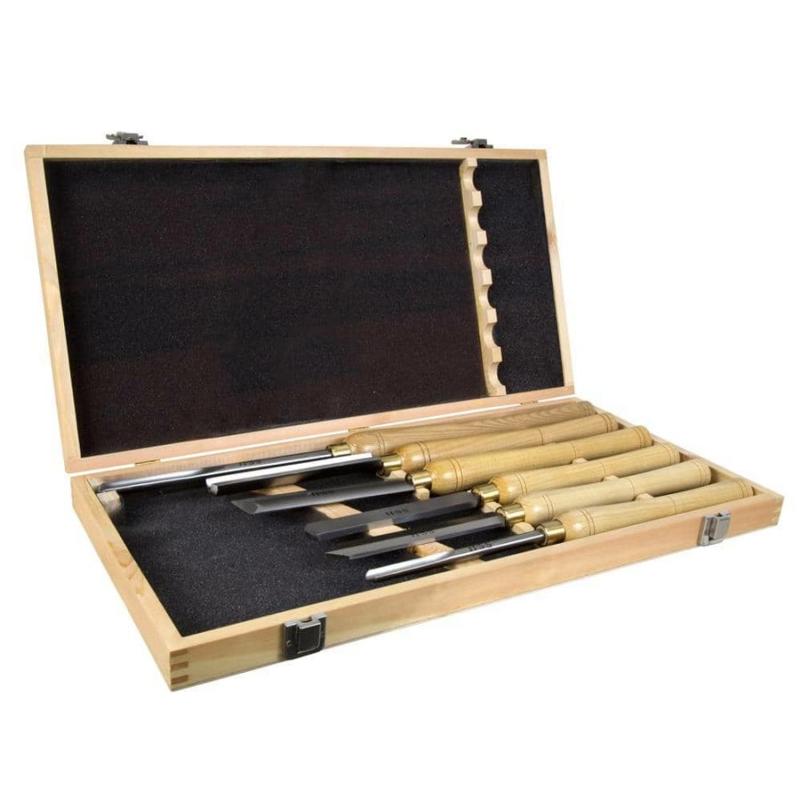 Tools * | 16 In. To 22 In. Artisan Chisel Set With High-Speed Steel Blades And Domestic Ash Handles (6-Piece) By Wen