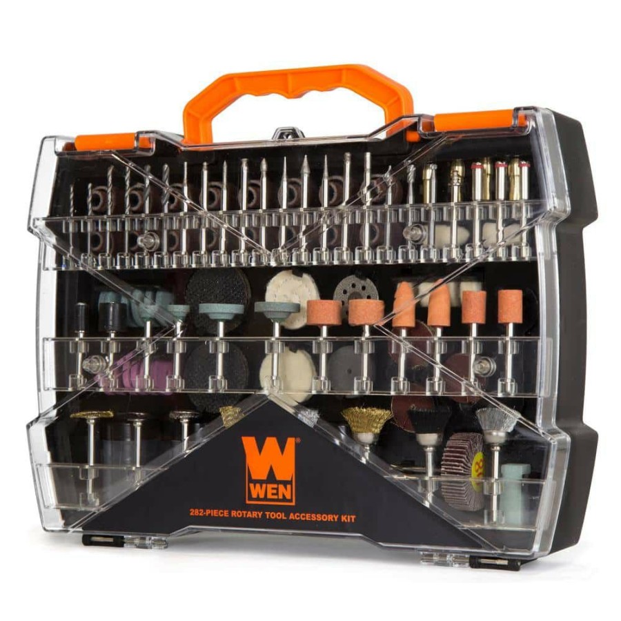 Tools * | Assorted Rotary Tool Accessory Kit With Carrying Case (282-Piece) By Wen