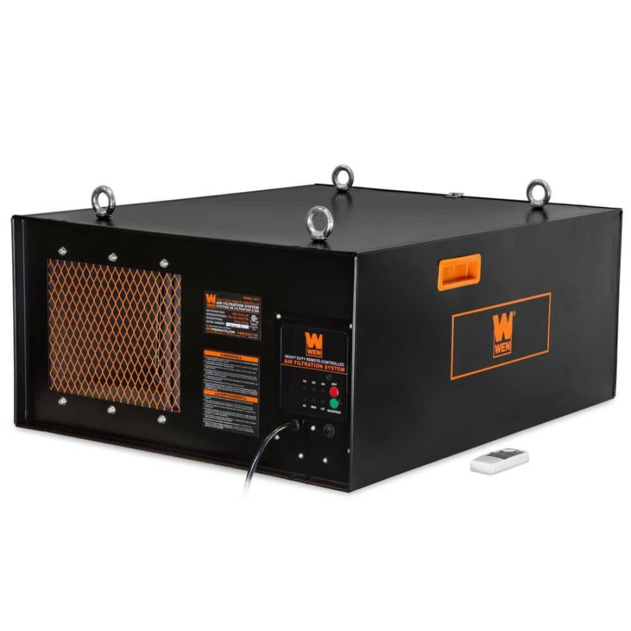 Tools * | 3-Speed Remote-Controlled Industrial-Strength Air Filtration System (556/702/1044 Cfm) By Wen