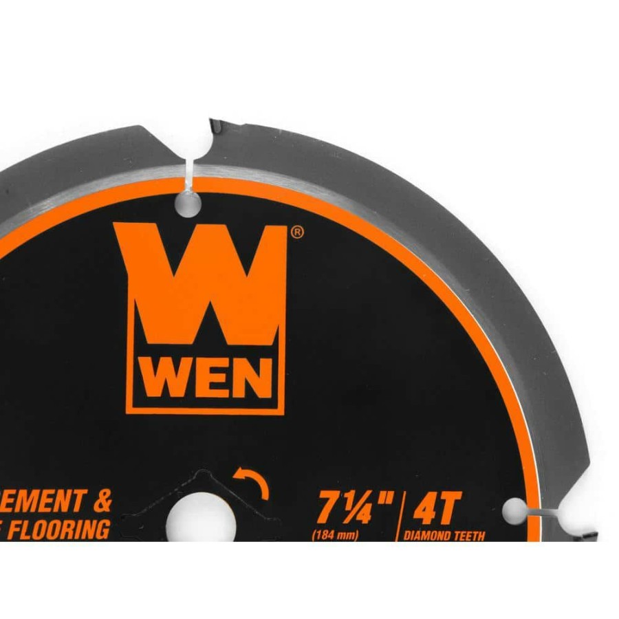 Tools * | 7-1/4 In. 4-Tooth Diamond-Tipped (Pcd) Professional Circular Saw Blade For Fiber Cement And Laminate Flooring By Wen