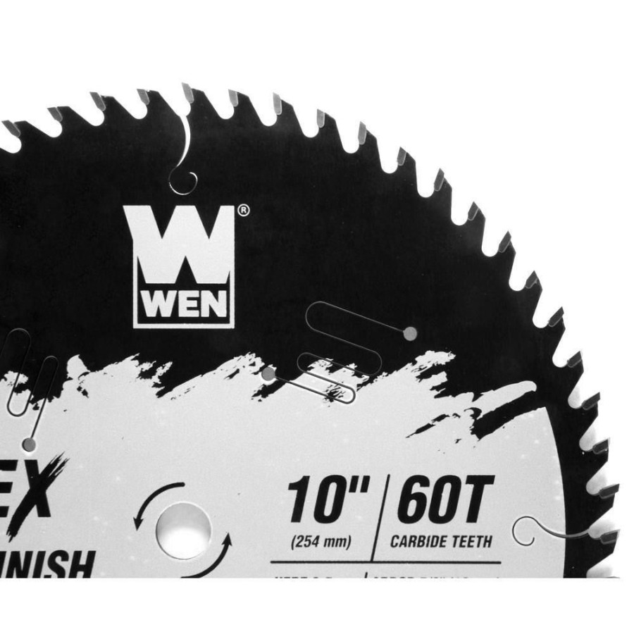 Tools * | Apex 10 In. 60-Tooth Carbide-Tipped Fine-Finish Industrial-Grade Woodworking Saw Blade With Cool-Cut Coating By Wen