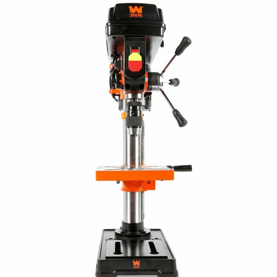 Tools * | 3.2 Amp 10 In. 5-Speed Cast Iron Benchtop Drill Press With Laser And 1/2 In. Keyless Chuck By Wen