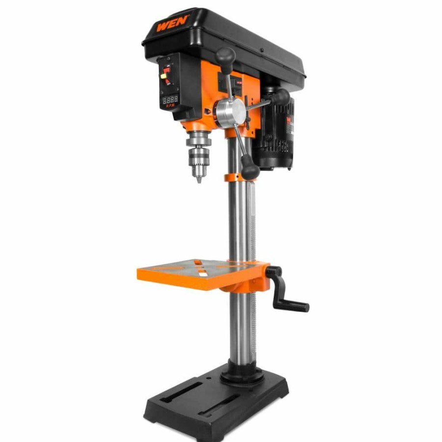 Tools * | 5-Amp 10 In. Variable Speed Cast Iron Benchtop Drill Press With Laser And 1/2 In. Chuck Capacity By Wen