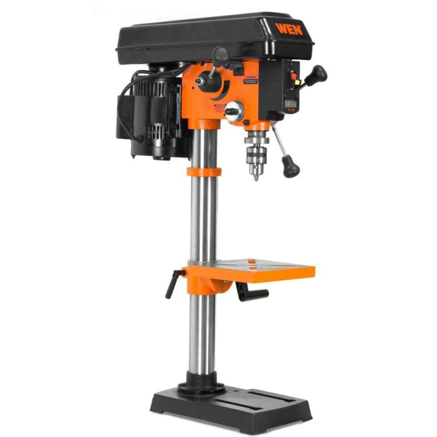 Tools * | 5-Amp 10 In. Variable Speed Cast Iron Benchtop Drill Press With Laser And 1/2 In. Chuck Capacity By Wen