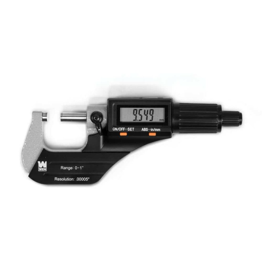 Tools * | Standard And Metric Digital Micrometer With 0 In. To 1 In. Range, 0.00005 In. Accuracy, Lcd Readout And Storage Case By Wen