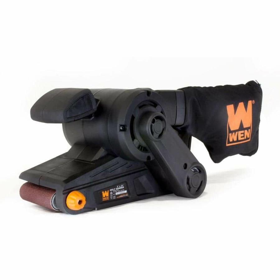 Tools * | 7-Amp 3 In. X 21 In. Corded Belt Sander With Dust Bag By Wen