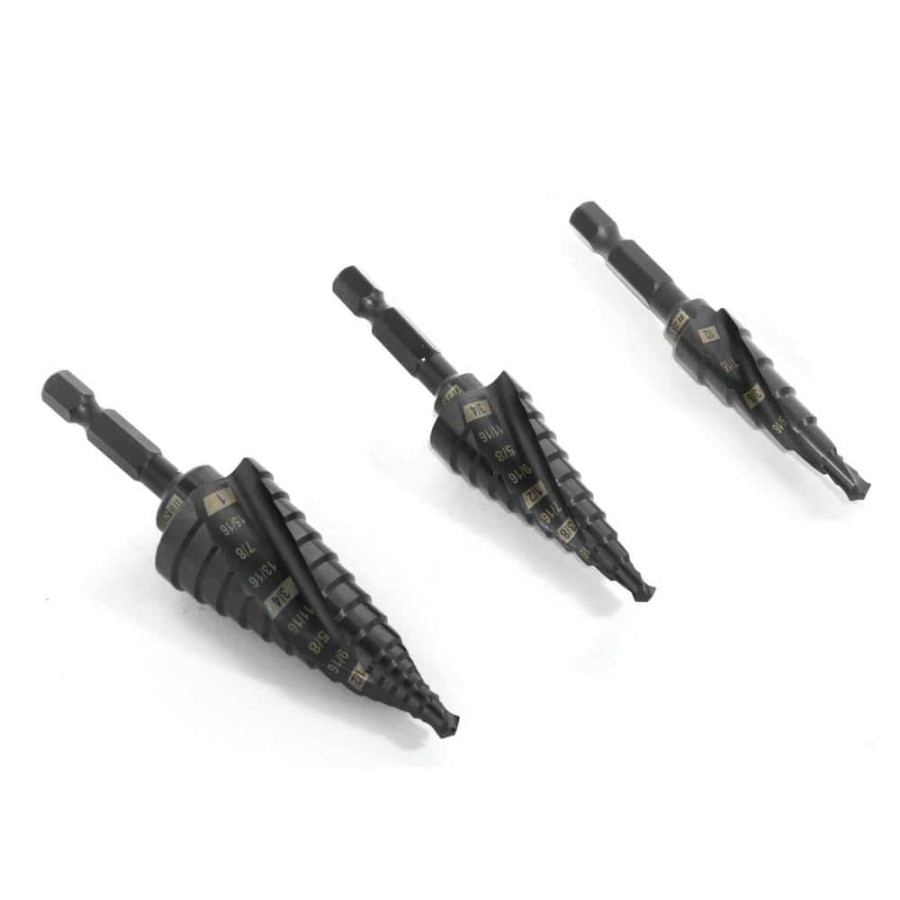 Tools * | Impact-Duty Titanium Step Drill Bit Set With #2, #3, And #8 Step Drill Bits (3-Piece) By Wen