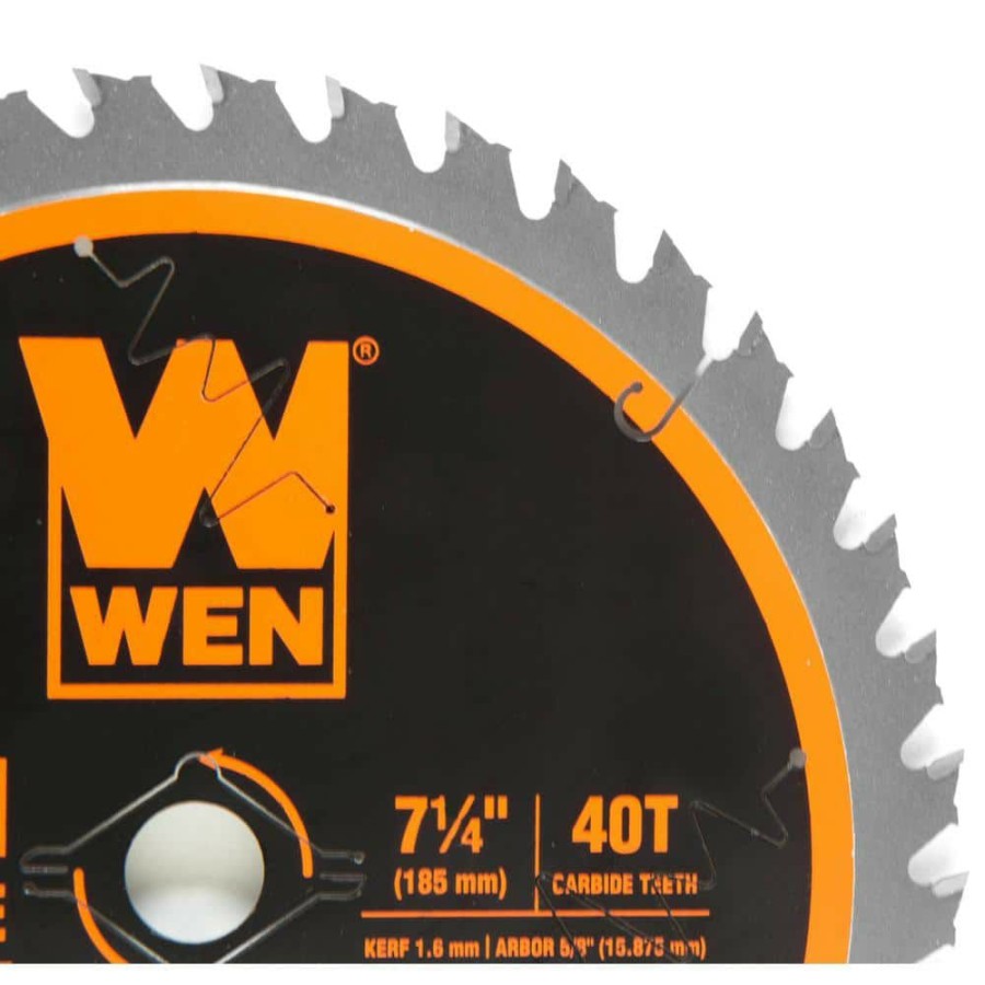 Tools * | 7.25 In. 40-Tooth Carbide-Tipped Professional Finish Saw Blade For Miter Saws And Circular Saws By Wen