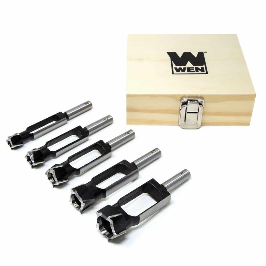 Tools * | Tenon And Deep Plug Cutter Alloy Steel Drill Bit Set With Carrying Case (5-Piece) By Wen