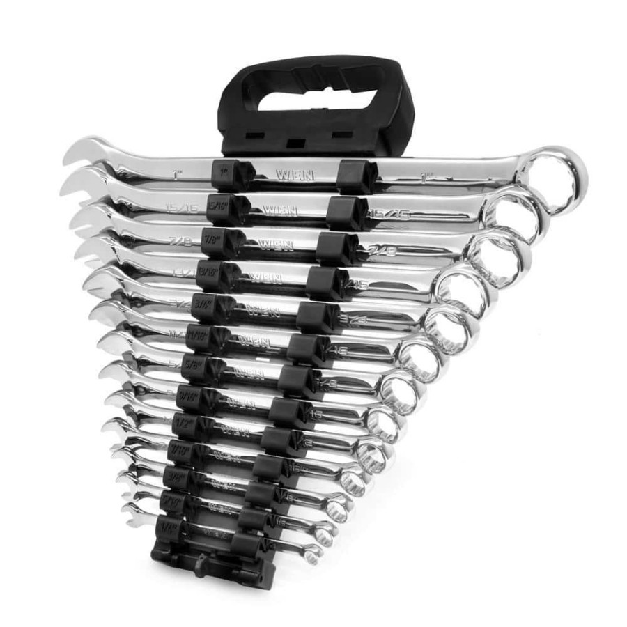 Tools * | Professional-Grade Sae Combination Wrench Set With Storage Rack (13-Piece) By Wen