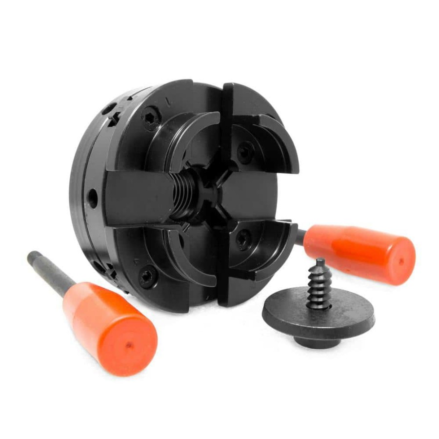 Tools * | 4 In. 4-Jaw Self-Centering Lathe Chuck Set With 1 In. X 8Tpi Thread By Wen