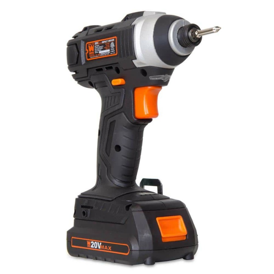 Tools * | 20-Volt Max Lithium-Ion Cordless 1/4-In. Impact Driver With Battery Bits Charger And Carrying Bag By Wen