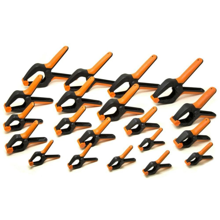 Tools * | Spring Clamp Set With 3/4 In., 1 In., 2 In. And 3 In. Clamps (20-Piece) By Wen