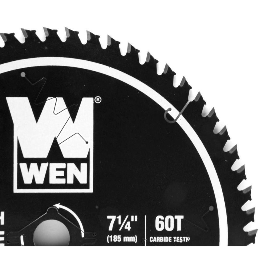 Tools * | 7.25 In. 60-Tooth Carbide-Tipped Professional Ultra Fine-Finish Circular Saw Blade With Cool-Cut Coating By Wen