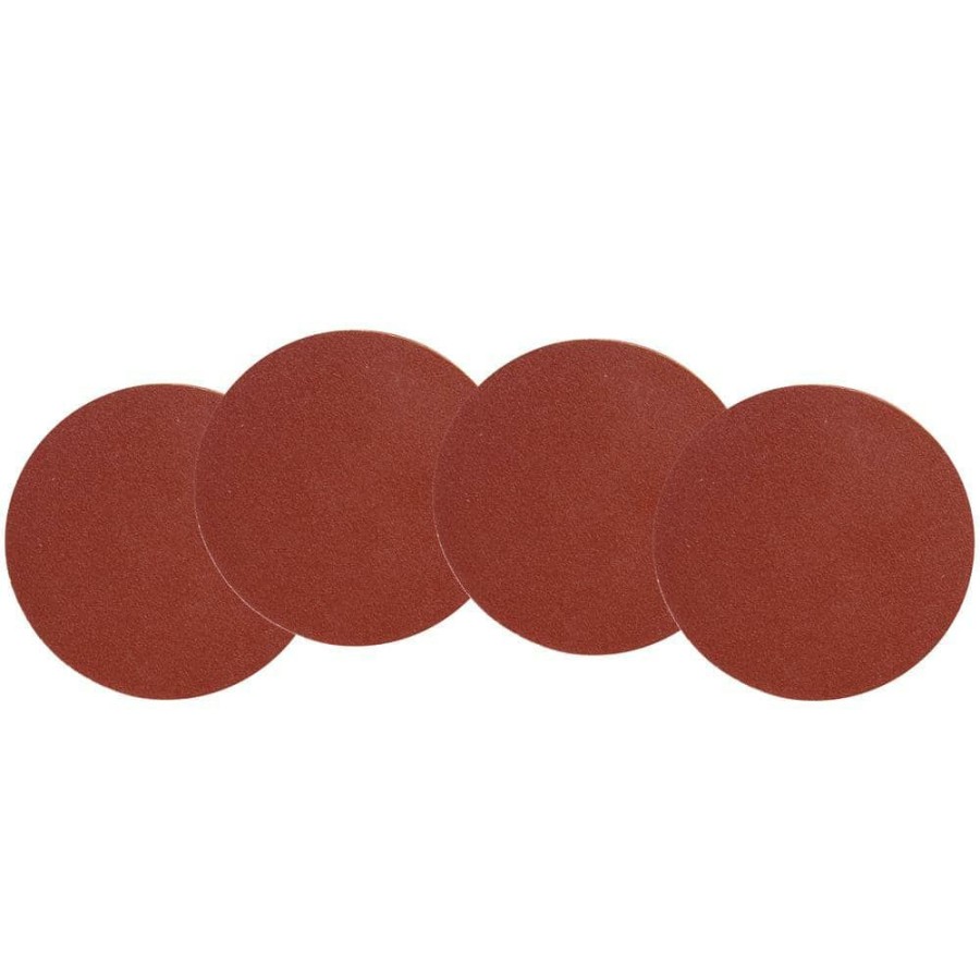 Tools * | 12 In. 80-Grit Adhesive-Backed Disc Sandpaper (4-Pack) By Wen