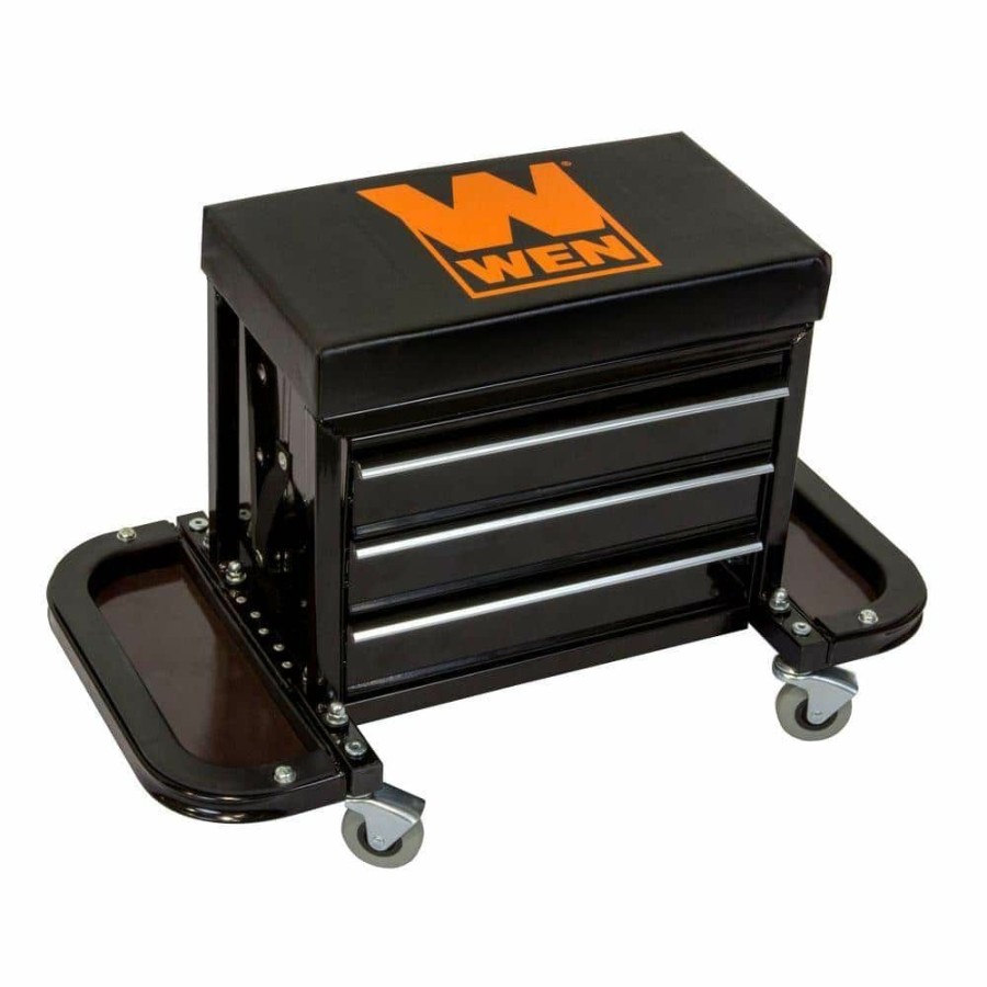 Tools * | 350-Pound Capacity Garage Glider Rolling Tool Chest Seat By Wen