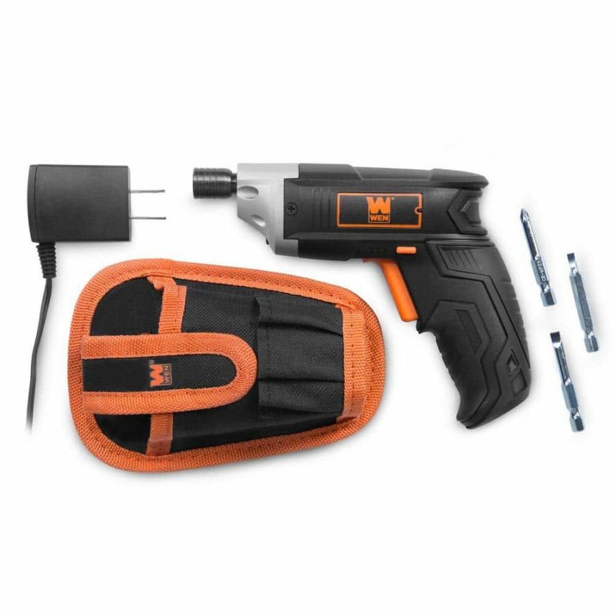 Tools * | 3.6-Volt Lithium-Ion Cordless Electric Screwdriver With Bits And Belt Holster By Wen