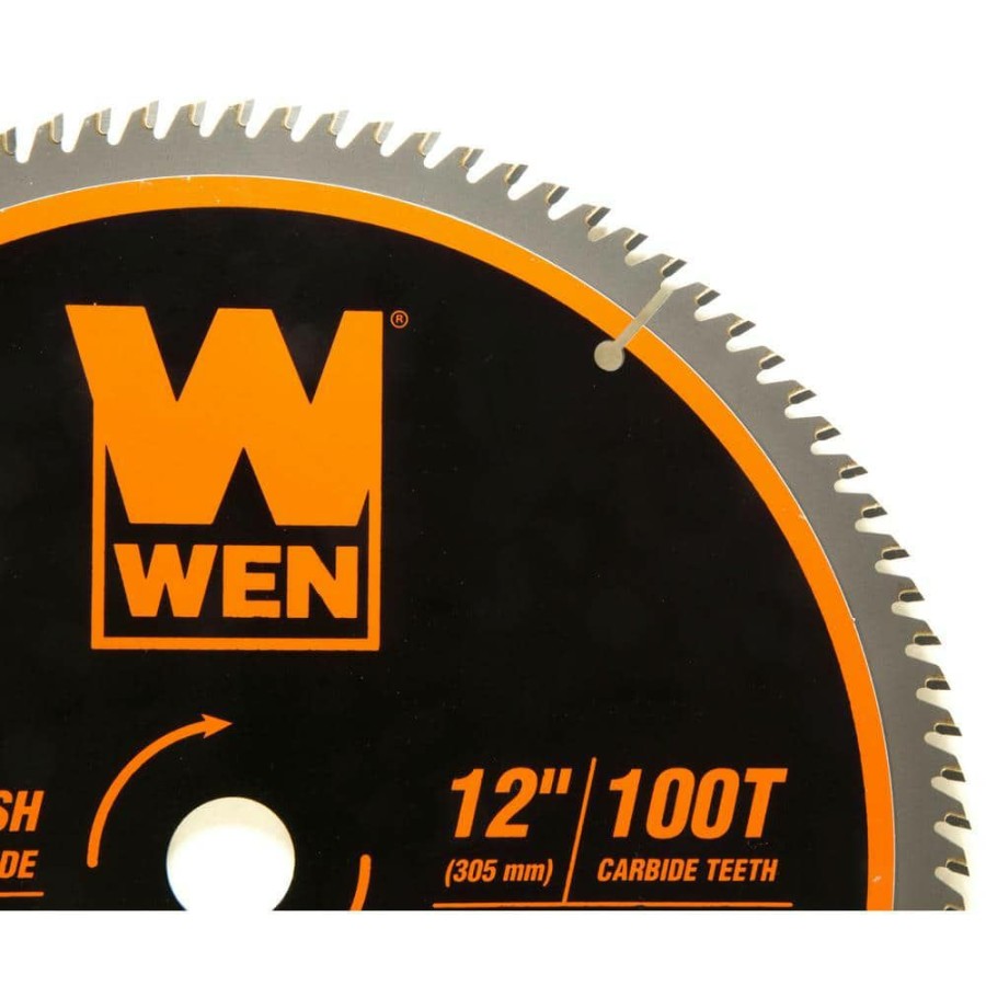 Tools * | 12 In. 100-Tooth Carbide-Tipped Ultra-Fine Finish Professional Woodworking Saw Blade For Miter Saws And Table Saws By Wen