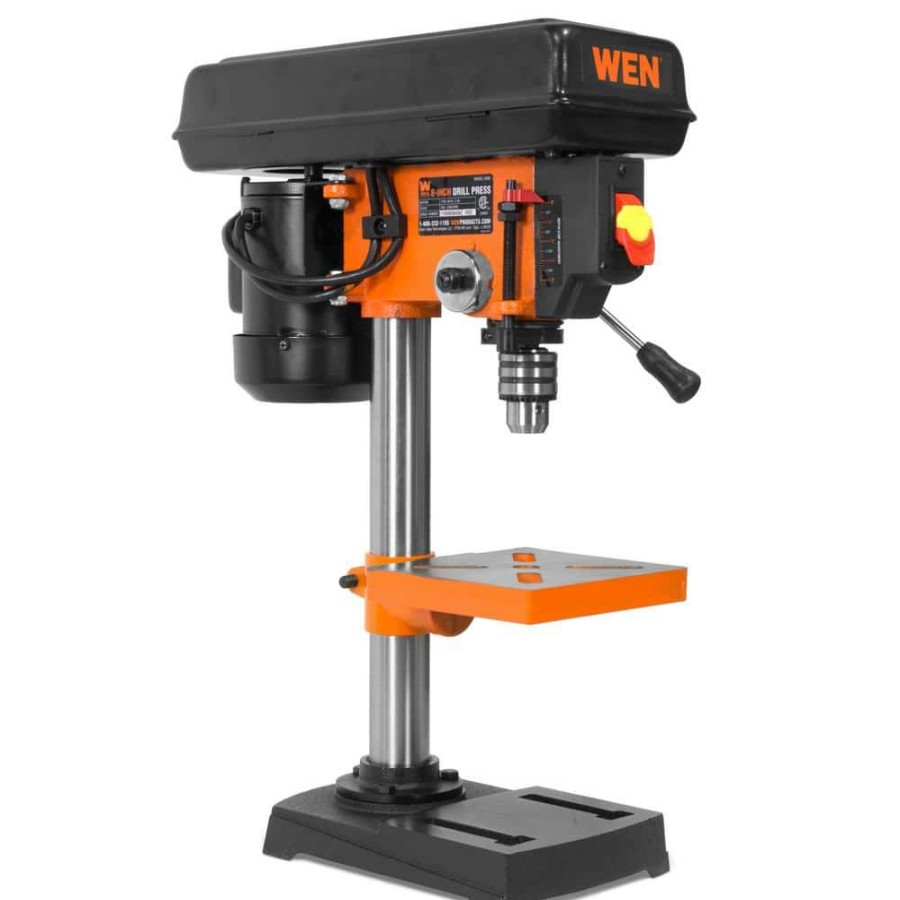 Tools * | 2.3-Amp 8 In. 5-Speed Cast Iron Benchtop Drill Press With 1/2 In. Chuck Capacity By Wen