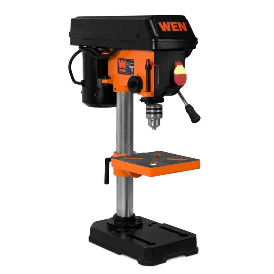 Tools * | 2.3-Amp 8 In. 5-Speed Cast Iron Benchtop Drill Press With 1/2 In. Chuck Capacity By Wen