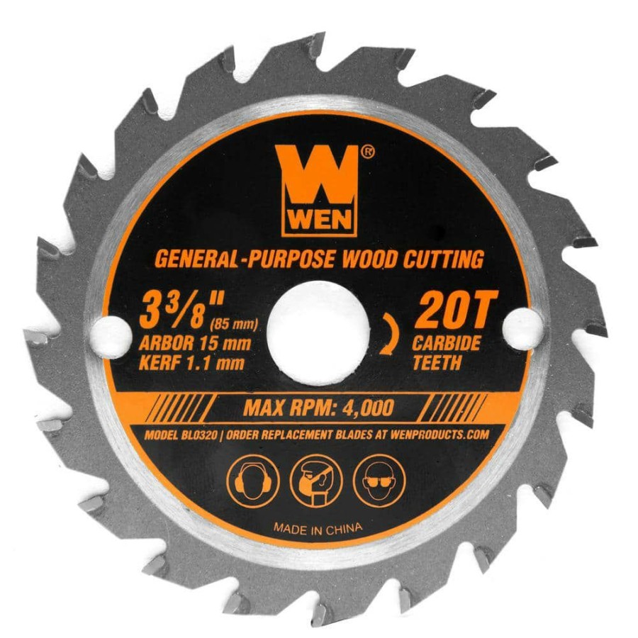 Tools * | 3-3/8 In. 20-Tooth Professional Woodworking Saw Blade For Compact And Mini Circular Saws By Wen