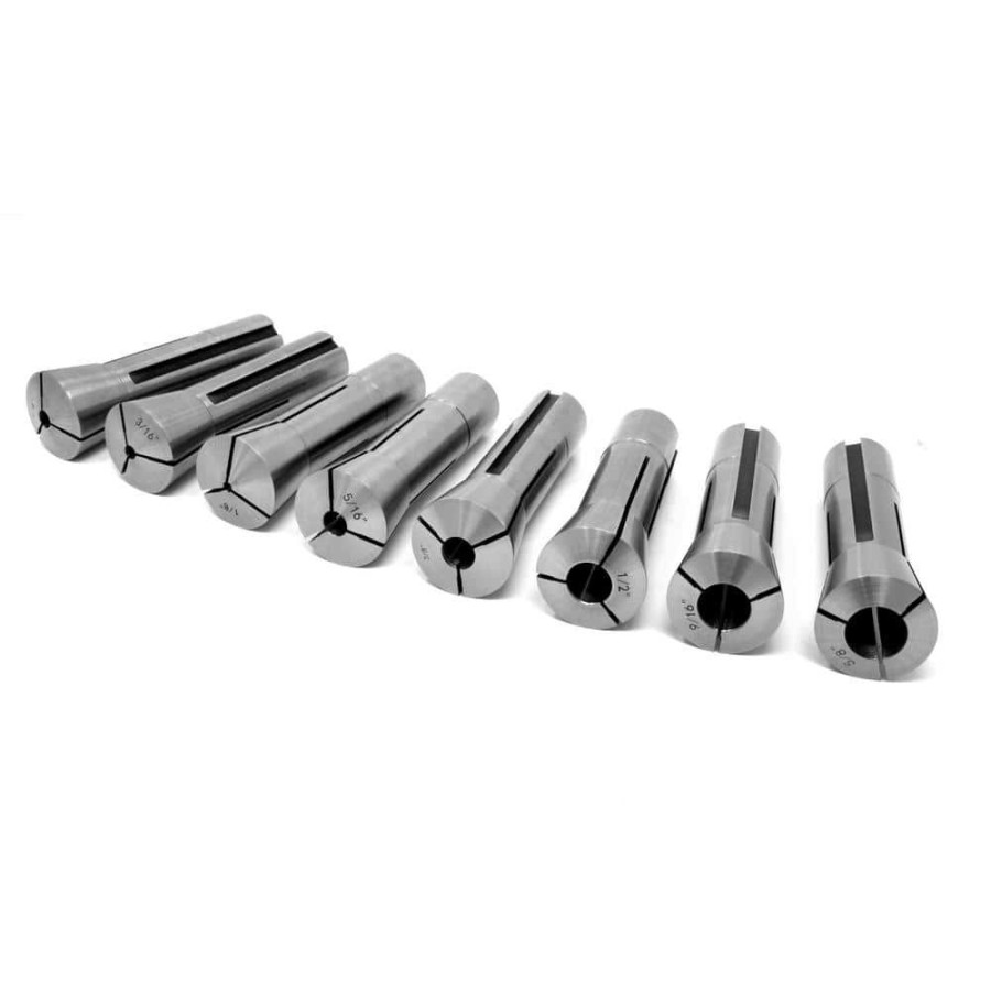 Tools * | Imperial Steel Collet Set For R8 Metal Milling Machines (8-Piece) By Wen