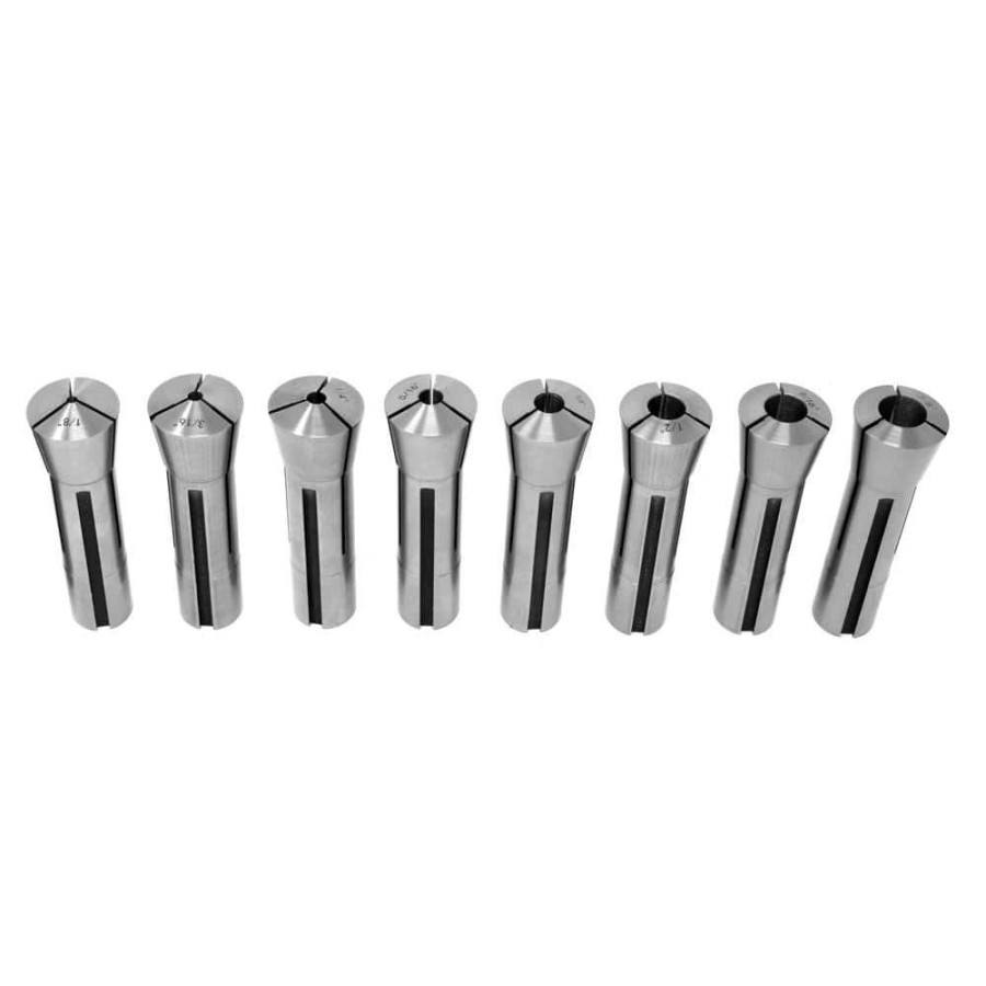 Tools * | Imperial Steel Collet Set For R8 Metal Milling Machines (8-Piece) By Wen