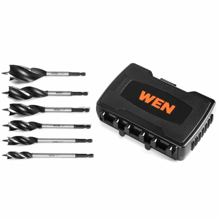 Tools * | Tri-Flute Versatile Steel Auger Drill Bit Set With Carrying Case (6-Piece) By Wen