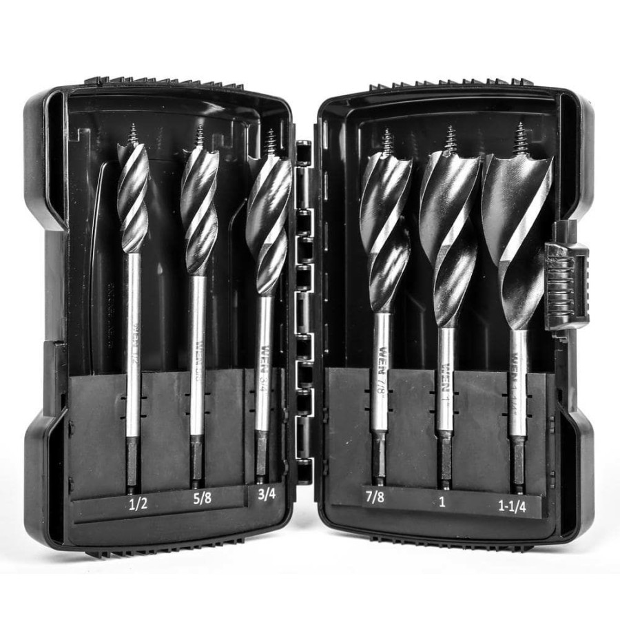 Tools * | Tri-Flute Versatile Steel Auger Drill Bit Set With Carrying Case (6-Piece) By Wen