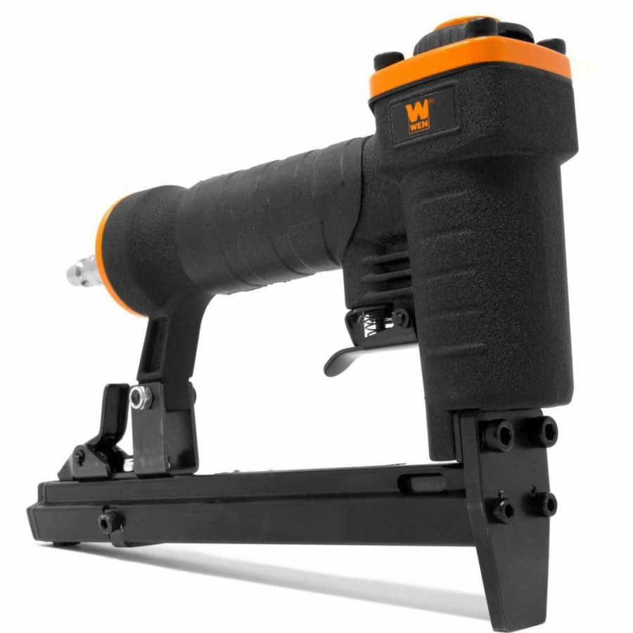 Tools * | 3/8 In. 20-Gauge T50 Crown Air-Powered Pneumatic Stapler For Upholstery And Woodworking By Wen