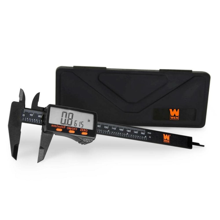 Tools * | 6.1 In. Electronic Digital Caliper With Lcd Readout And Storage Case By Wen