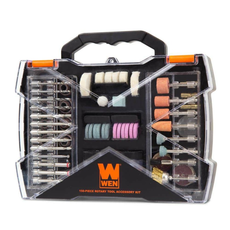 Tools * | Rotary Tool Accessory Kit With Carrying Case (150-Piece) By Wen