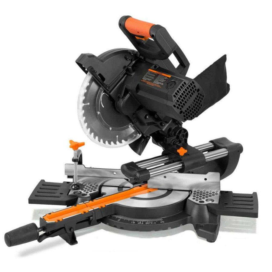 Tools * | 15 Amp 10 In. Single Bevel Compact Sliding Compound Miter Saw With Laser By Wen