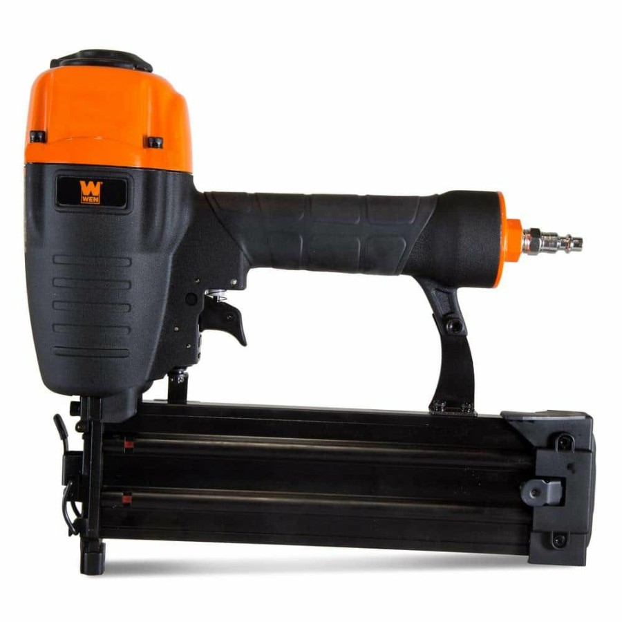 Tools * | Pneumatic 16-Gauge Straight Finish Nailer With Carrying Case By Wen