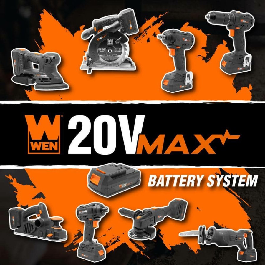 Tools * | 20-Volt Max Brushless Cordless Reciprocating Saw With 4.0 Ah Lithium-Ion Battery And Charger By Wen