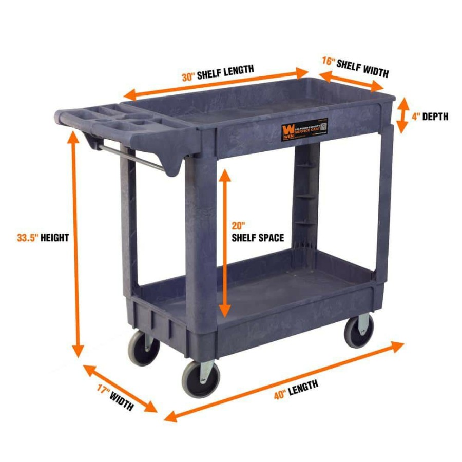 Tools * | 500 Lbs. Capacity 40 In. X 17 In. H Service Utility Cart By Wen