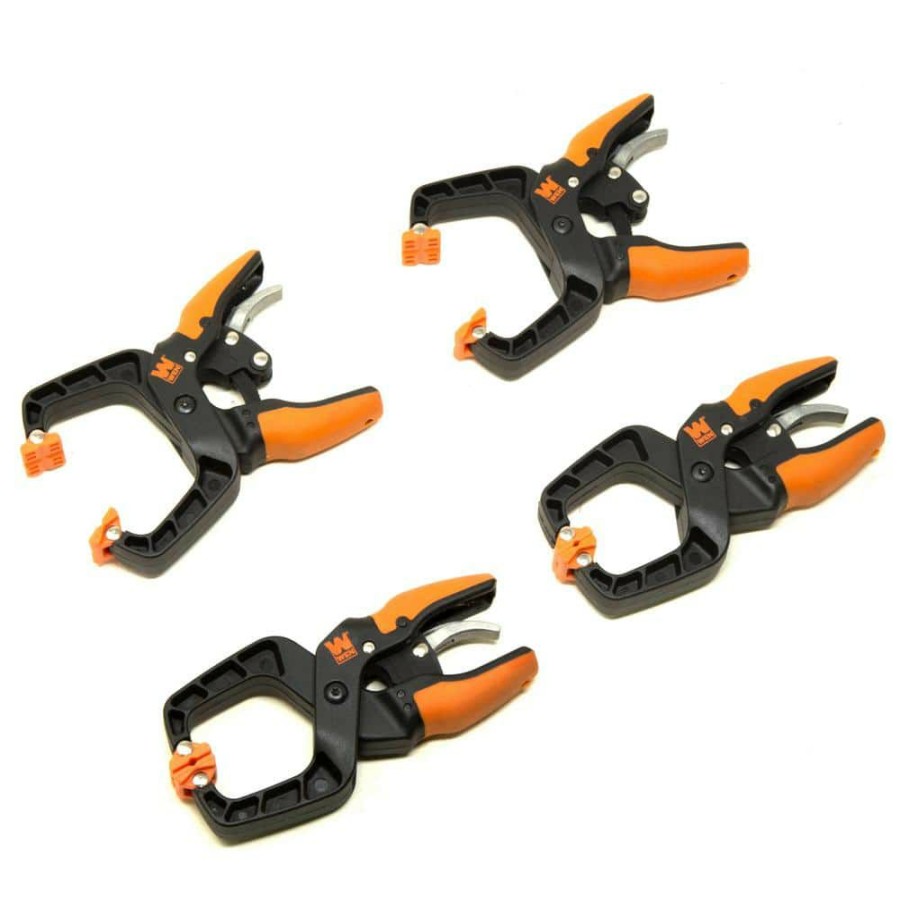 Tools * | Quick-Release Ratcheting Hand Clamps With 1.5 In. Jaw Opening And 1.5 In. Throat (4-Pack) By Wen