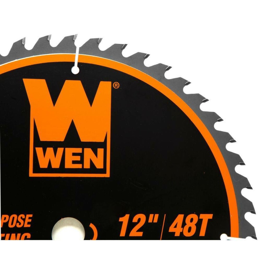 Tools * | 12 In. 48-Tooth Carbide-Tipped Professional Woodworking Saw Blade For Miter Saws And Table Saws By Wen