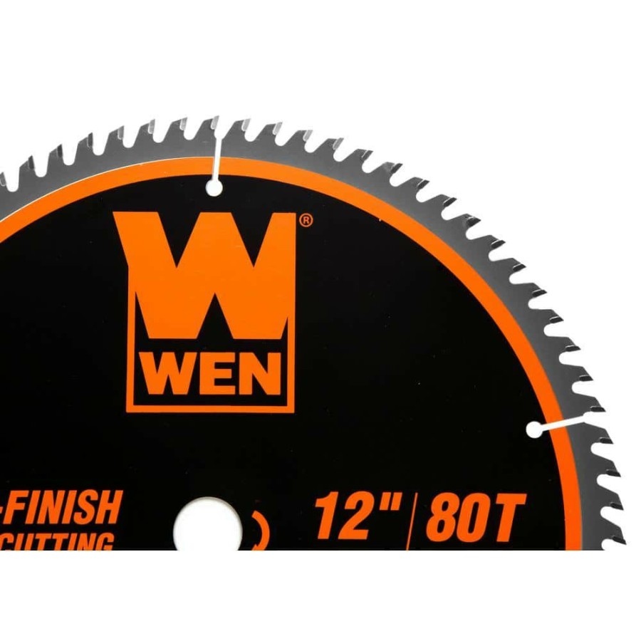 Tools * | 12 In. 80-Tooth Fine-Finish Professional Woodworking Saw Blade For Miter Saws And Table Saws By Wen