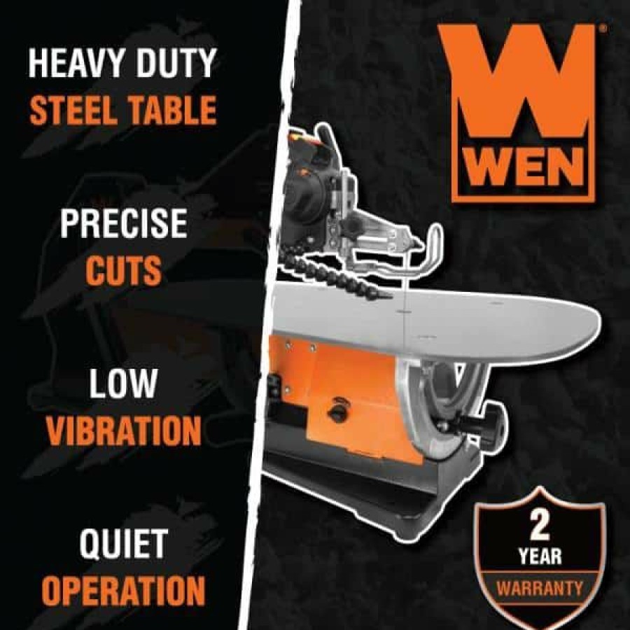 Tools * | 21 In. 1.6 Amp Variable Speed Parallel Arm Scroll Saw With Extra-Large Dual-Bevel Steel Table By Wen