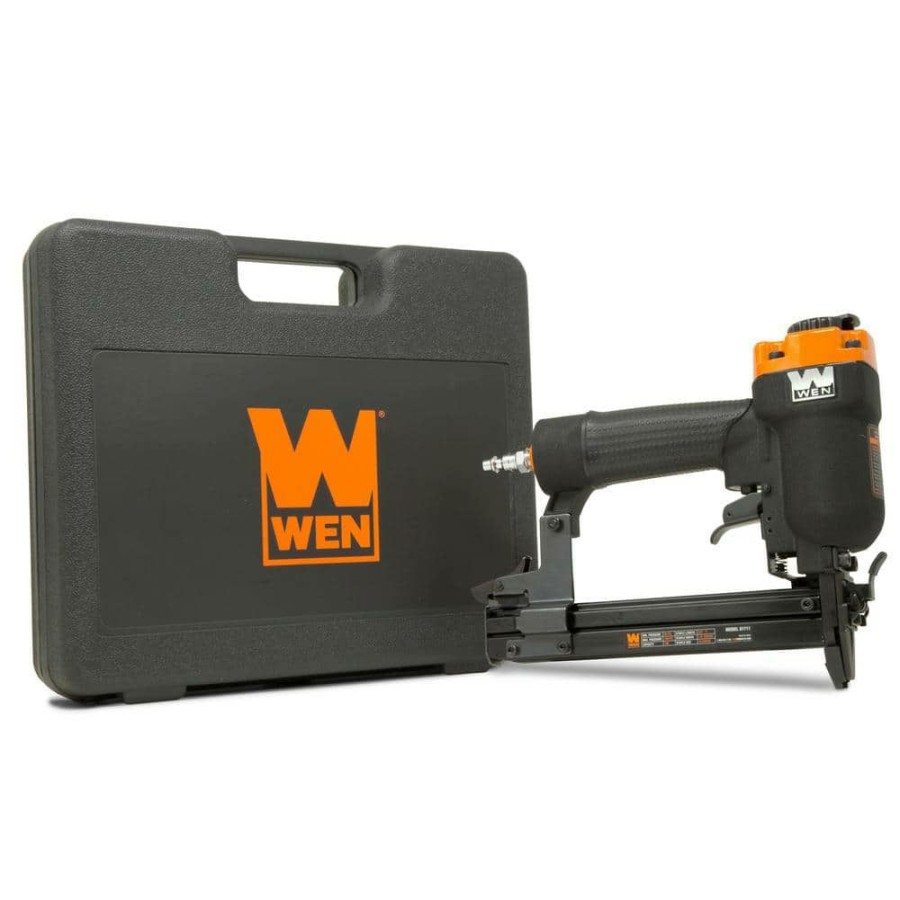 Tools * | 18-Gauge 3/8 In. To 1 In. Air-Powered 1/4 In. Narrow Crown Pneumatic Stapler By Wen