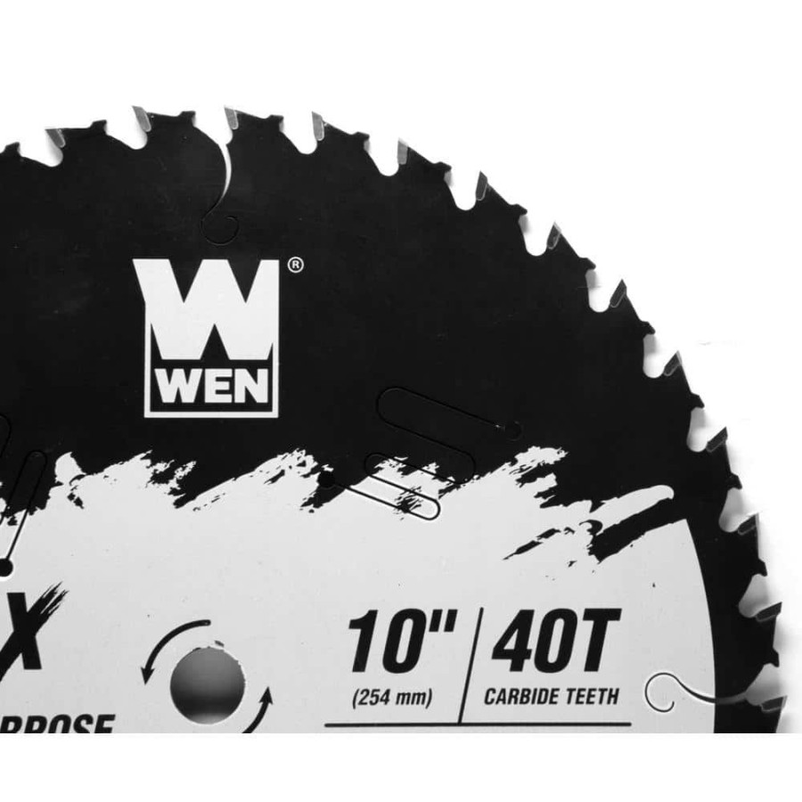 Tools * | Apex 10 In. 40-Tooth Carbide-Tipped General-Purpose Industrial-Grade Woodworking Saw Blade With Cool-Cut Coating By Wen